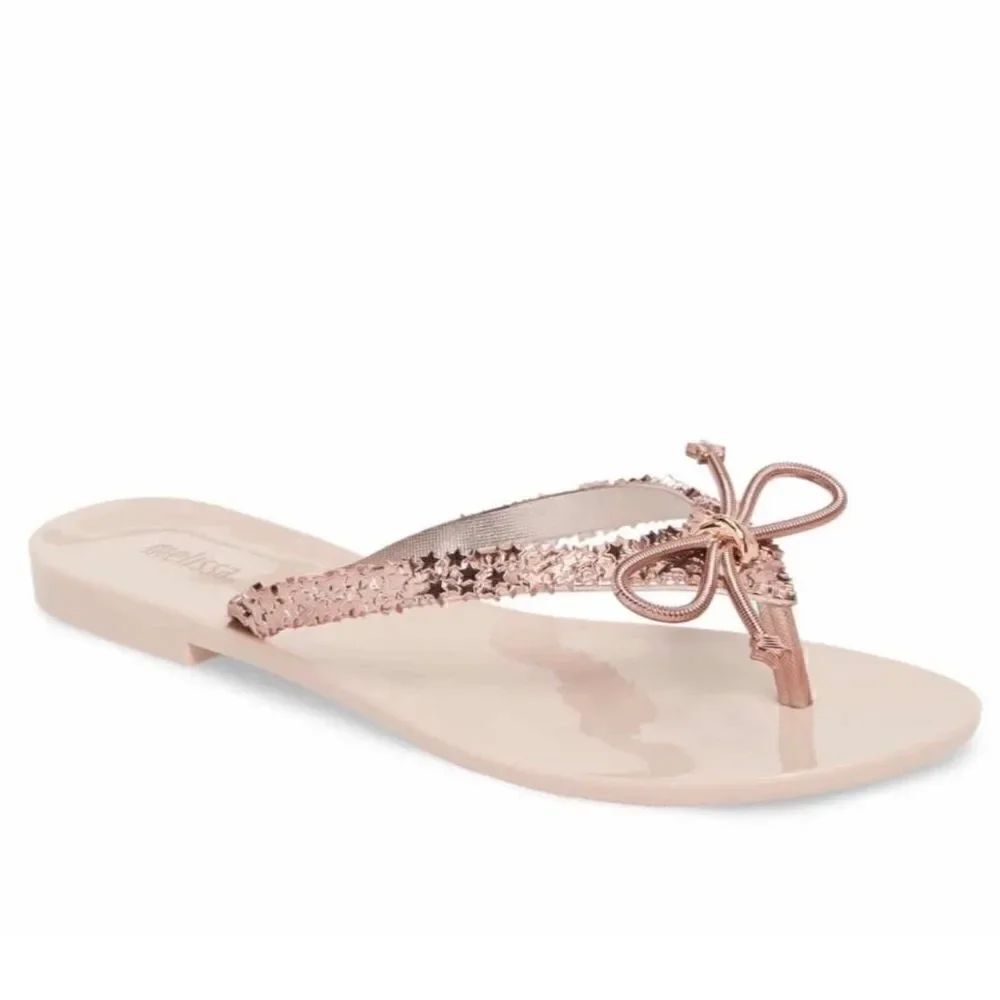 Melissa | Harmonic Elements Flip Flop | Rose Gold
